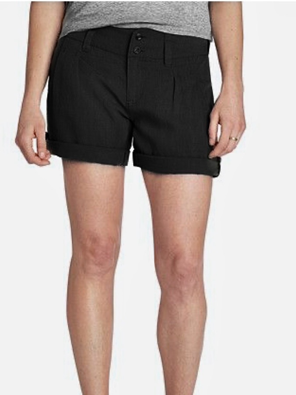 Nau tencel lyocell linen inte-great black shorts